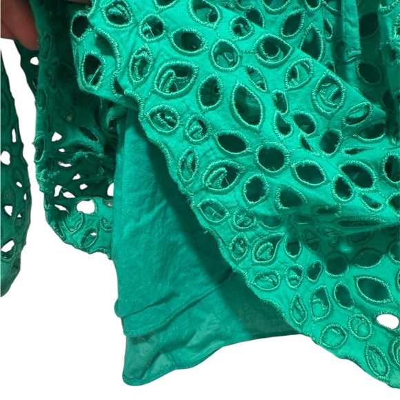 J. Crew Women’s Kelly Green Eyelet Top Size Small - Picture 5 of 5